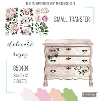 Prima® Re-Design® Delicate Roses Décor Transfers