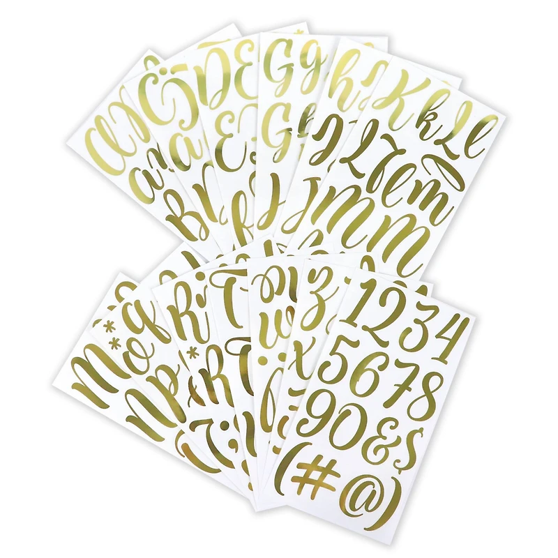 Gold Hand Letter Alphabet Stickers by Recollections™