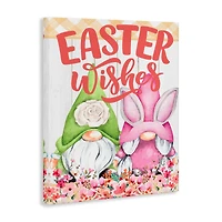 Stupell Industries Easter Wishes Gnomes Canvas Wall Art