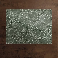 Sage Lined Leaves Cotton Twill Placemat