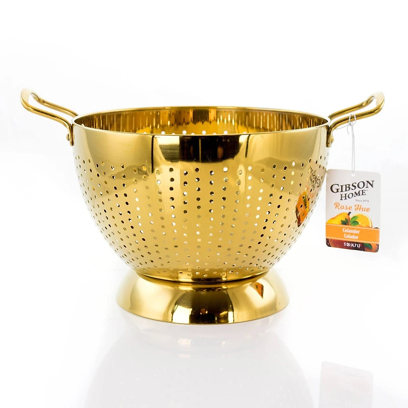 Gibson Home Gold 5-Quart Colander