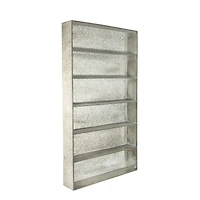 Hello Honey® 35.5" Distressed Gray Metal 6 Tier Wall Shelf