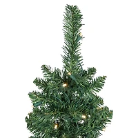6ft. Pre-Lit Northern Balsam Fir Pencil Artificial Christmas Tree, Warm Clear LED Lights
