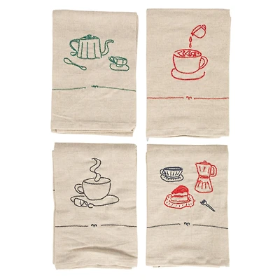 Hello Honey® Coffee Mug Linen & Cotton Blend Tea Towels, 4ct.