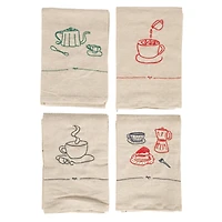 Hello Honey® Coffee Mug Linen & Cotton Blend Tea Towels, 4ct.