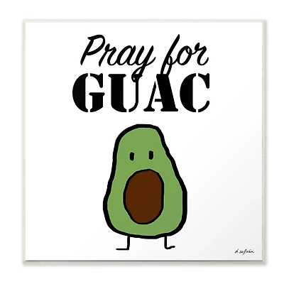 Stupell Industries Pray for Guac Wooden Wall Plaque
