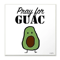 Stupell Industries Pray for Guac Wooden Wall Plaque