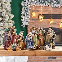 Glitzhome® 10" Nativity Figurine Set