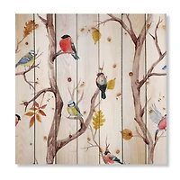 Designart - Fall Trees and Little Birds