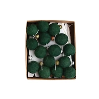 Hello Honey® 6ft. Green Wool Felt Balls & Bells Garland