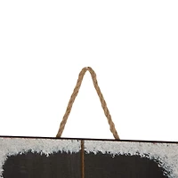 Glitzhome® 42" Be Merry Wooden Snowman Porch Sign