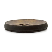 Dritz® 23mm Medium Brown Recycled Leather Round Button, 6ct.
