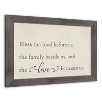 Bless the Food Before Us Framed Print Wall Hanging