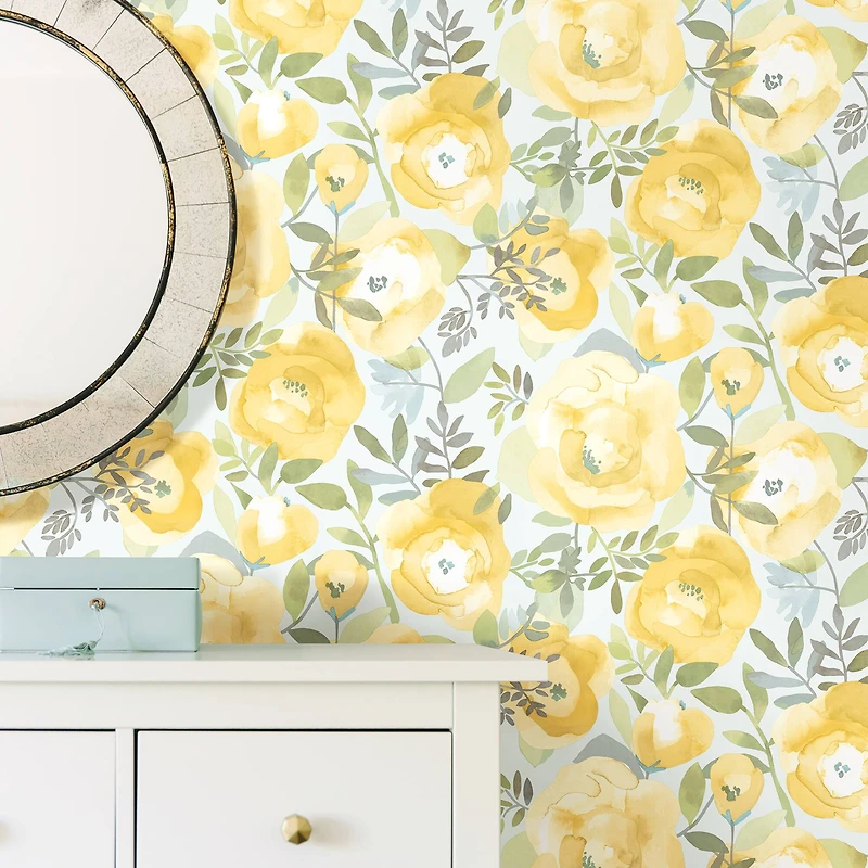 NuWallpaper Peachy Keen Yellow Peel & Stick Wallpaper