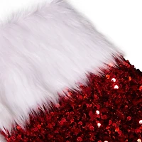 Glitzhome® 21" Red Sequin Christmas Stocking
