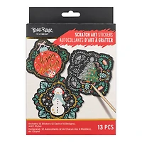 Brea Reese™ Holiday Motifs Scratch Art Stickers