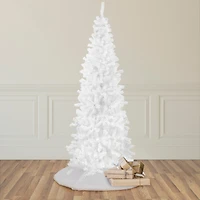 7.5ft. Unlit White Georgian Pine Pencil Artificial Christmas Tree