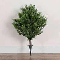 3ft. UV-Resistant Artificial Cedar Bush with Integrated Ground Stake