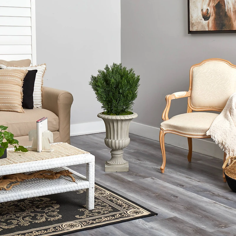 3ft. Cedar Tree in Sand Finished Urn