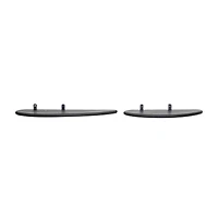 Hello Honey® Black Mango Wood Organic Shaped Floating Wall Shelf Set