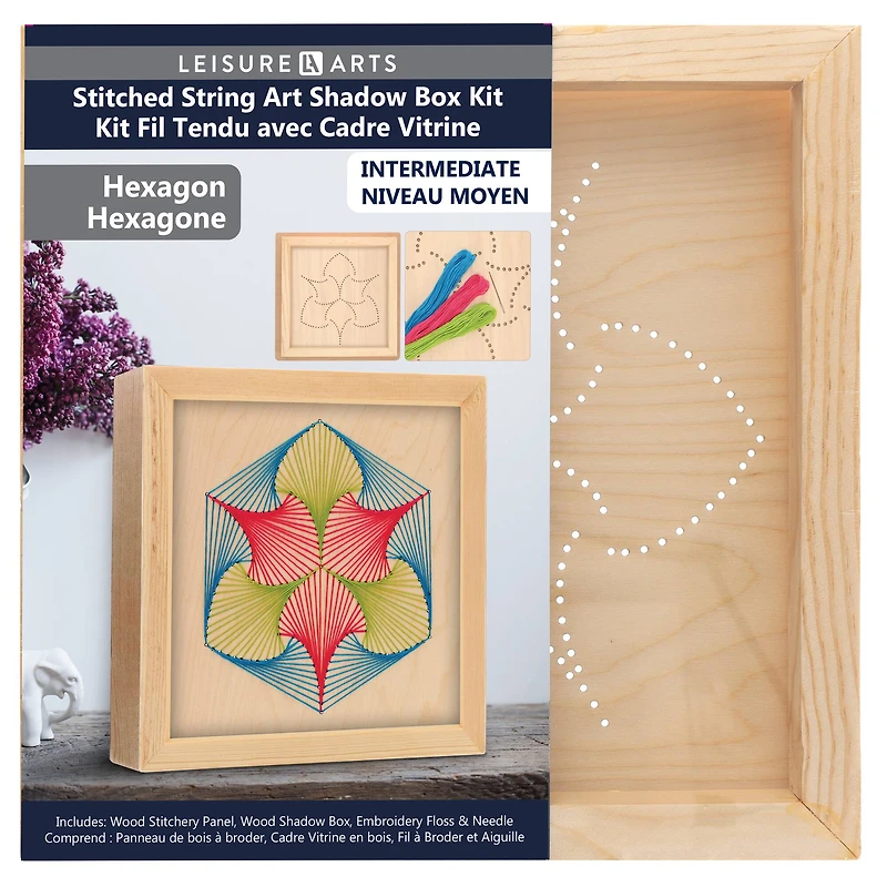 Leisure Arts® Hexagon Stitched String Art Shadow Box Kit
