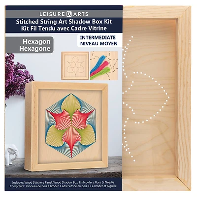 Leisure Arts® Hexagon Stitched String Art Shadow Box Kit