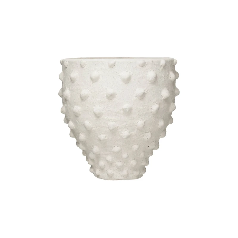 Hello Honey® 10" Textured Polka Dot Terra Cotta Planter
