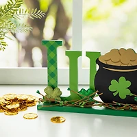 Glitzhome® 15.75" St. Patrick'Lucky Wooden Table Decor