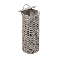 Honey Can Do Gray 7 Piece Twisted Paper Rope Woven Bathroom Storage Basket Set