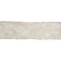 2.5" x 20ft. Linen Lace Wired Ribbon by Celebrate It®