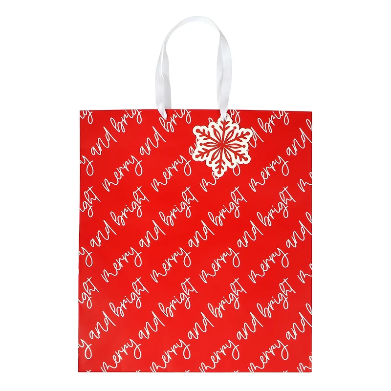 Jumbo Red Merry & Bright Gift Bag by Celebrate It™