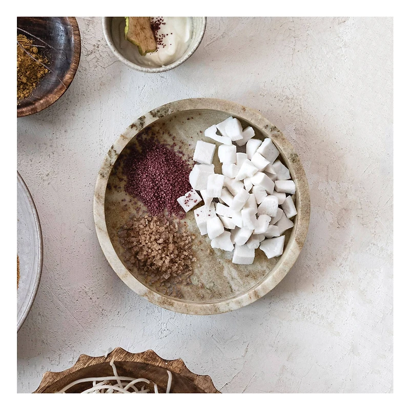 Hello Honey® 8" Beige Marble Bowl Dish