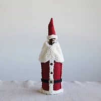Hello Honey® 10.75" Red & White Felt Santa Outfit Bottle Cover
