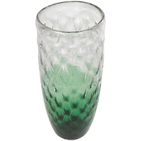 24" Green Ombre Handmade Glass Vase