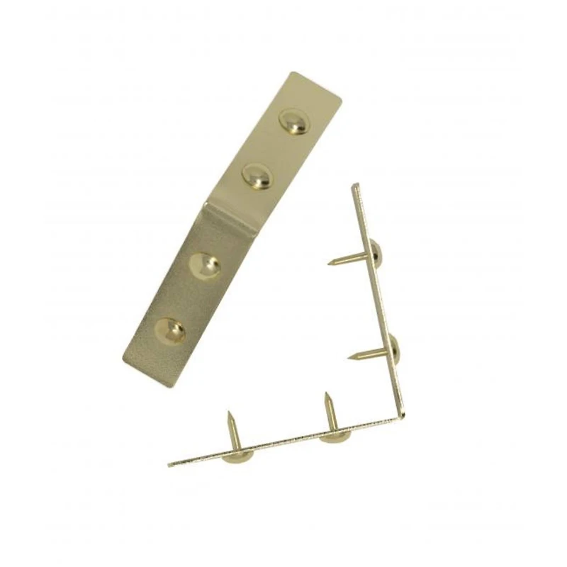Dritz Home® Small Brass Campaign Smooth Right Angle Corners, 4ct.