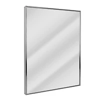 Head West Brushed Nickel Rectangular Framed Accent Vanity Mirror