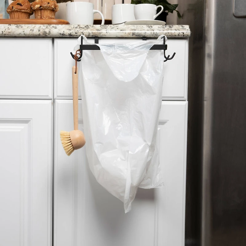 Household Essentials Metal Over the Door Trash Bag Holder