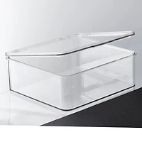 Small Clear Stacking Plastic Case with Hinged Lid by Simply Tidy®