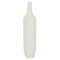 23" White Ceramic Modern Vase