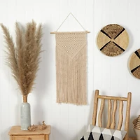 34" x 18" Hand Crafted Boho Macrame Wall Hanging Decor