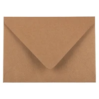 JAM Paper 4.75" x 6.5" Brown Kraft Recycled V-Flap Invitation Envelopes, 100ct.