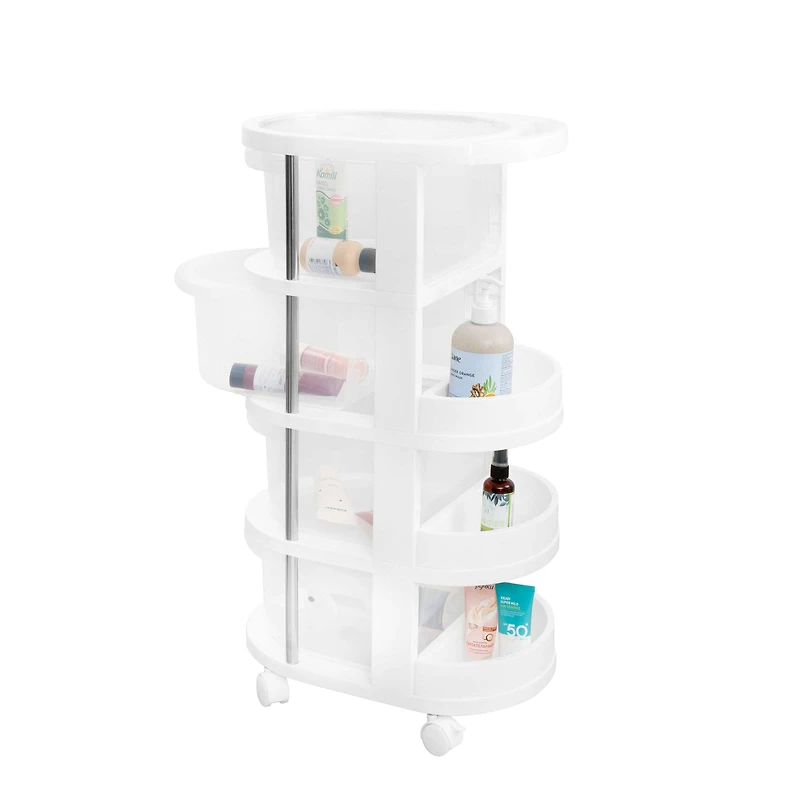 Round Plastic Storage Cart by Simply Tidy
