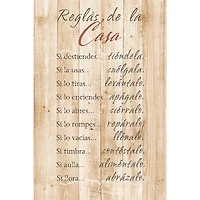 Reglas De La Casa: Rules of the House Plaque with Easel