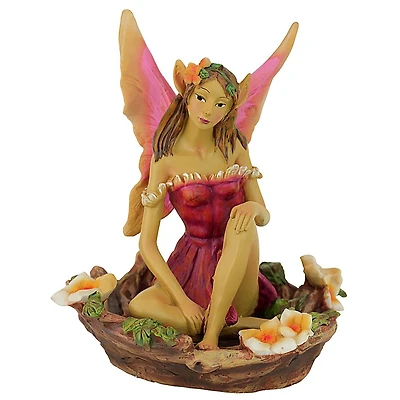Design Toscano 9" Red Fairy of Acorn Hollow Statue