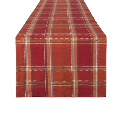 DII® 108" Autumn Spice Plaid Table Runner