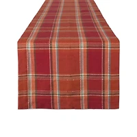 DII® 108" Autumn Spice Plaid Table Runner
