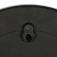 Black Glass Contemporary Wall Clock, 20" x 20" x 3"