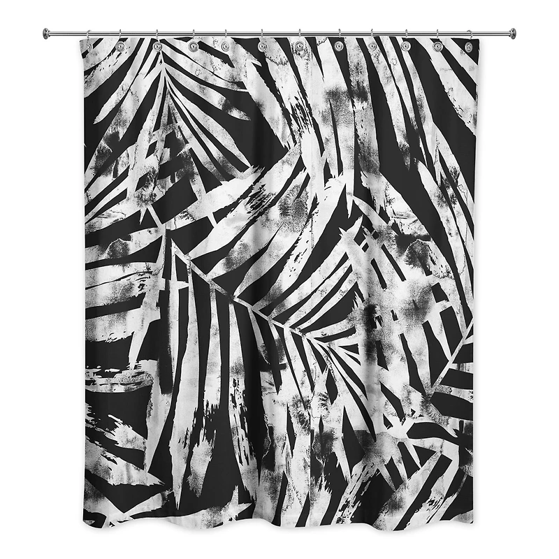 Tropical Leaves Shower Curtain