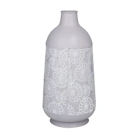 Grey Iron French Country Vase, 16" x 8" x 8"