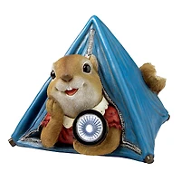 Design Toscano 6" Backyard Camper Squirrel Solar Statue